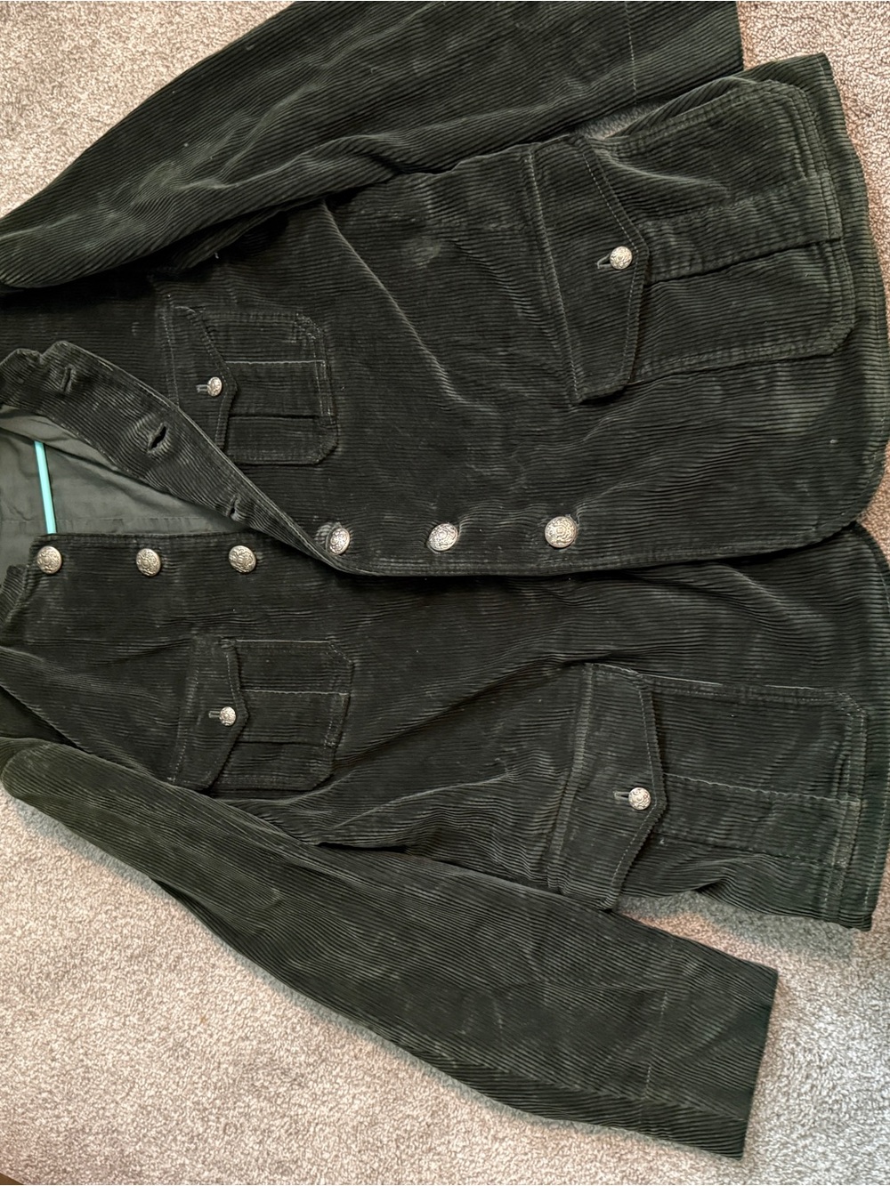 Men’s Ralph Lauren Polo Green Corduroy Button Jacket - Picture 5 of 15